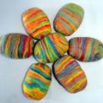 Brightly Colored Felted Soap