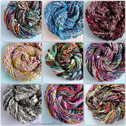 9 Skeins of Handspun Yarn