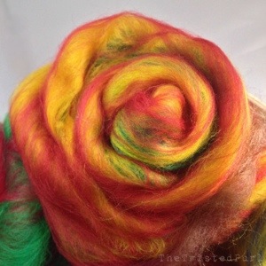 Carded Batt Fiber Rose
