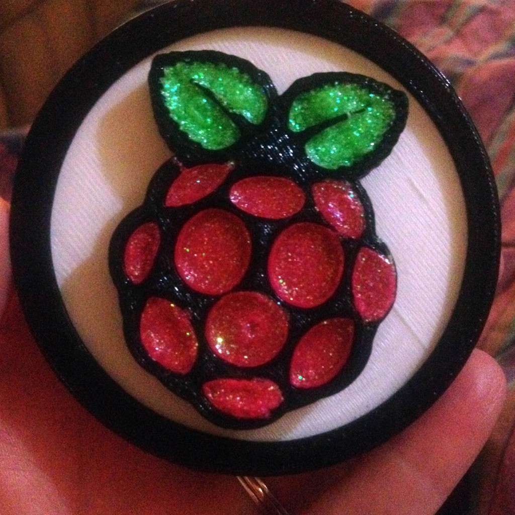 First place medal for winning the Raspberry Pi Bake Off competition at Hendrix College.