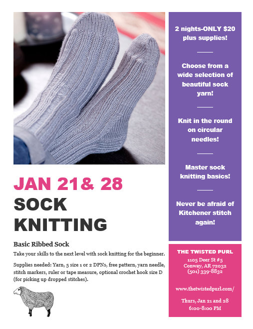 Beginning-Sock-Knitting-Flyer1 - Word 1192016 114537 AM