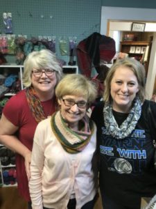 Cyndi Gail and Claire at Knit Unto Others