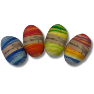 Summertime Colors Felted Soap 4 Pack